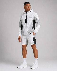 Ensemble coupe-vent personnalisé : veste légère en nylon et short respirant, séchage rapide, élégant, OEM - Product Image 1