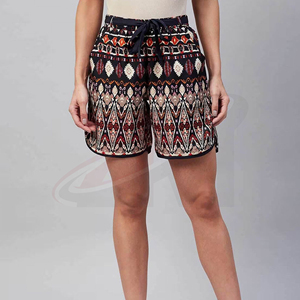 Novedades en Oferta: Shorts de Mujer con Estampado Geométrico Bohemio, Cintura Media, Tejido de Poliéster Transpirable, Corte Regular - Product Image 5