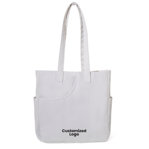 Bolsa de Mano de Lona con Logotipo Personalizado, Color Sólido, Estilo Minimalista, Abertura Superior, Bolsa de Compras para Mujer - Product Image 1