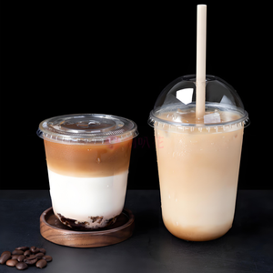 ราคาโรงงานแข่งขันได้ แก้วพลาสติก PP รูปตัวยู แบบผนังเดียว ขนาด 9oz 12oz 16oz 24oz 34oz แก้วเครื่องดื่มทนทาน - Product Image 5