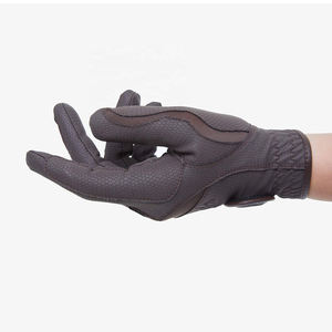 Gants d'équitation légers pour hommes et femmes, paume antidérapante, cuir synthétique gaufré, fabricant de gants d'équitation - Product Image 5