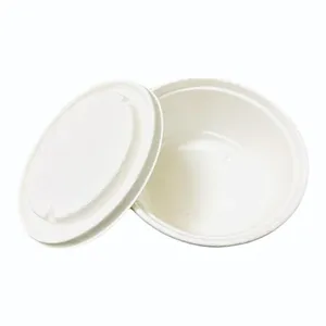 Contenedor Redondo de Bagazo de 500ml con Tapa, Ecológico y Seguro, Compostable y Biodegradable, de Proveedor Indio para Exportación a Granel - Product Image 4