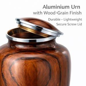 Vase décoratif en aluminium, urne rituelle haut de gamme en aluminium, urne commémorative haut de gamme en aluminium, vase exclusif en aluminium - Product Image 2