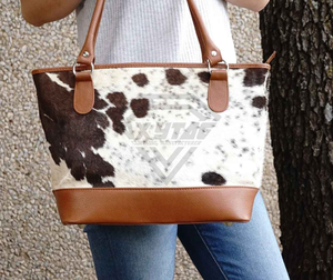 Bolso Tote de Cuero Genuino con Pelo de Vaca, Hecho a Mano, Bolso de Hombro de Piel de Vacuno, Duradero, Elegante, Accesorio de Moda de Lujo, Fabricante - Product Image 2