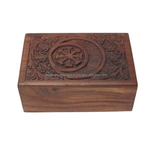 Hot <b>Sale</b> High Quality Eco-Friendly Modern Decorative <b>Wooden</b> Jewelry Box Amazing Hand <b>Carvings</b> Jewelry Organizer Keepsake Box - Product Image 2