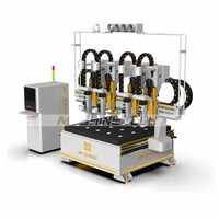 Routeur CNC multifonctionnel MS8-1212-4 avec ATC automatique pour la production de meubles, la découpe et la sculpture du bois massif