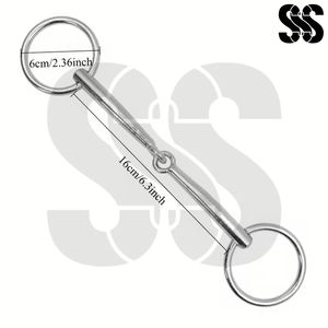 Mors à anneau lâche équestre haut de gamme en acier inoxydable pour l'entraînement et l'équitation des chevaux, avec support latéral durable pour la stabilité et la prévention du rejet du mors - Product Image 6