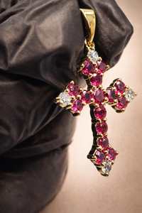 Colgante de Cruz con Diamante Moissanite VVS, Colgante Religioso, Amuletos de Plata 925, Joyería Cristiana, Regalos de Comunión - Product Image 3