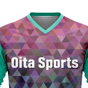 Uniforme de Voleibol Sublimado Verde y Morado para Hombre, Jersey de Manga Larga y Pantalones Cortos de Poliéster, Ropa Deportiva para Equipo, Entrenamiento y Partidos - Product Image 4