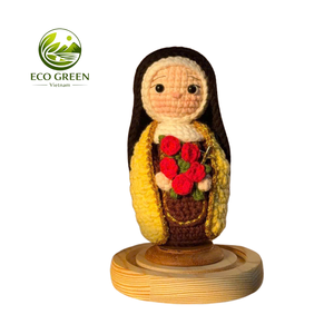 Muñeca Decorativa Católica de la Virgen María Hecha a Mano con Rosario y Corona, Figura Religiosa Cristiana, Regalo de Oración, Decoración para el Hogar - Product Image 3