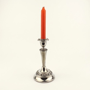 Handmade <b>Silver</b> Metal <b>Candlestick</b> Holder Modern Minimalist Table Centerpiece for Party Polished Nickel Aluminium Candle Stand - Product Image 6
