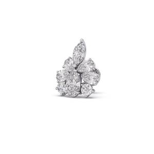 Snowflake Diamond <b>Stud</b> Earrings Round Brilliant Cut Prong Setting Luxury Women's Earrings Wedding Jewelry - Product Image 1