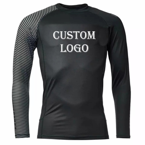 Customized Men's Rash Guard Swimsuit Custom Logo Neoprene Short Sleeve <b>Compression</b> 3mm Digital Printing Anti-Bacterial Quick Dry - Product Image 2