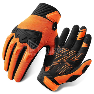 Guantes de boxeo de cuero vacuno con logo personalizado, bajo precio, perforados, transpirables, para todas las estaciones, guantes de motocicleta de cuero para hombre. - Product Image 1