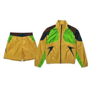 Ensemble short et veste à capuche pour femme, taille élastique, en mélange de nylon léger, pour la course à pied, fabrication OEM ODM, marque privée - Product Image 3