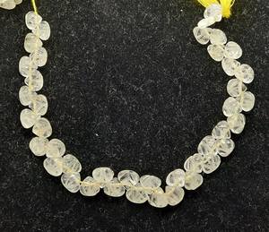 Cuentas de Aguamarina Amarilla AAA en Forma de Corazón Curvadas a Mano, Cuentas de Aguamarina Facetadas de 5-8 mm, Cuentas de Piedras Preciosas de Aguamarina de 8 Pulgadas para Joyería - Product Image 2