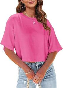 Camiseta Corta para Mujer, Ropa de Algodón Personalizada, Venta al Por Mayor, Suministro a Granel de Fábrica - Product Image 2