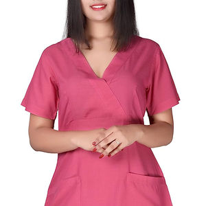Tenues médicales personnalisées : Blouse d'infirmière à manches courtes, pantalon de jogging, ensemble de tenues de spa extensibles et ajustées pour infirmières - Product Image 1