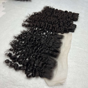 Frontal de Encaje Rizado Birmano HD Transparente 13x4 13x6 Pre-arrancado con Línea de Cabello Natural 100% Cabello Humano Rizado Profundo - Product Image 3