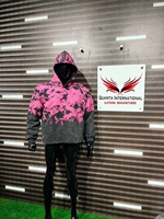 Veste à capuche oversize vintage pour homme, 100% coton molletonné, écologique, dégradé rose et noir, coupe-vent, sweat à capuche d'automne
