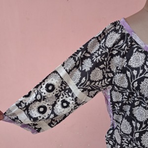 Vestido Maxi Boho con Estampado Floral, Hecho a Mano, Ecológico, Cuello Redondo, Manga Larga, Corte Holgado, Vestido Casual de Verano para Mujer, Cintura Holgada - Product Image 3