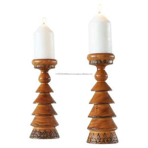 Juego de pilares de portavelas nórdicos de estilo minimalista de tres Navidad de manifestación con candelabros decorativos de adorno moderno - Product Image 5