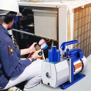 Pompa per vuoto monostadio da 1/2 HP, 7 CFM, per sistemi AC, 110V, 5PA, per vuoto assoluto, componenti pneumatici per R12, R22, R134a, R410a - Product Image 2