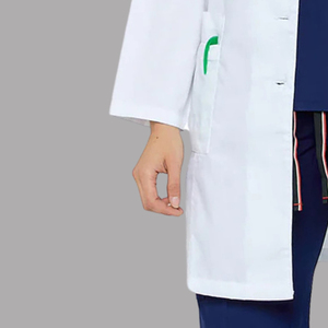 Bata de Laboratorio Médica Larga de Primera Calidad con Múltiples Bolsillos, Unisex, de Algodón y Poliéster, con Estampado Digital Personalizado, Uniforme de Hospital - Product Image 5