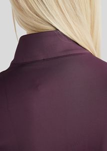 Veste d'équitation pour femme, coupe ajustée, fermeture éclair, veste d'équitation extensible et respirante, vêtements de sport d'extérieur, violet - Product Image 6