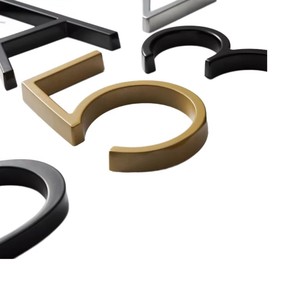 Plaque de porte numéro de maison en alliage de zinc moderne - Product Image 1