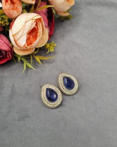 Trendy Tear Drop Gemstone <b>Stud</b> <b>Earrings</b> Elegant <b>Crystal</b> Frame Oversized <b>Stud</b> <b>Earrings</b> For Women Party Wear Wholesale Collections - Product Image 4