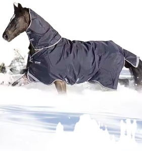 แผ่นรองม้ากันน้ำทุกสภาพอากาศพร้อมผ้าห่มขนแกะสไตล์ใหม่สำหรับการป้องกันและความอบอุ่นในฤดูหนาว - Product Image 1