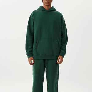 Sudadera con Capucha Extra Grande para Hombre, Color Sólido, Informal, con Bolsillo, Estilo Francés, Corte Regular, Tejido de Punto, Manga Larga para Otoño - Product Image 5