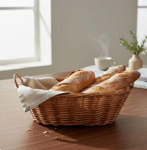 Paniers de rangement décoratifs tissés, faits à la main en rotin et bambou, pour salle à manger, salon, cadeau indien, logo personnalisé - Product Image 6