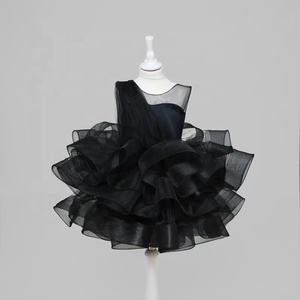 ชุดเดรสเจ้าหญิงหรูหราสีดำสำหรับเด็กผู้หญิงชุดกระโปรงทูทู่ชุดเดรสงานปาร์ตี้วันเกิดเล็กๆ - Product Image 1