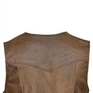Nouveau Gilet de Motard Homme en Cuir Véritable 2026 – Hiver Chaud, Respirant, Réversible, Imperméable, Col en V, Fermeture Éclair, Port Discret - Product Image 3