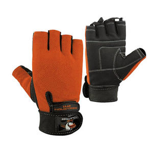 Guantes de Gimnasio de Cuero Vacuno de Medio Dedo del Fabricante OEM, Antideslizantes, con Soporte para Muñeca, Resistentes, Ligeros, con Cierre de Gancho y Bucle, para Fitness - Product Image 2