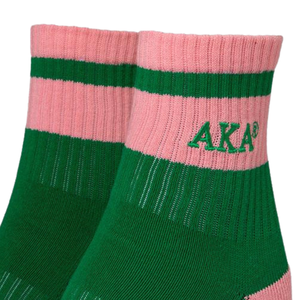 Calcetines Tobilleros AKA Rosa con Verde, Mezcla de Algodón Premium, Acolchados, Transpirables, Casuales, Deportivos, para Uso Diario - Product Image 6