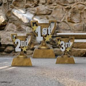 Trofeo Copa de Oro para Ganadores, Acabado Metálico Premium, Premio para Eventos Deportivos, Escolares y Corporativos - Product Image 4