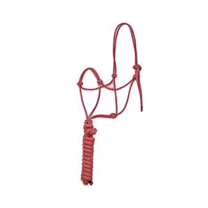 Maroon 4 Knot Stiff Polyester Horse Training Rope <b>Halter</b> with 10 Feet Matching Lead Rope Adjustable Durable OEM Bulk - Product Image 6