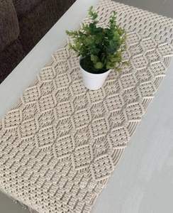 Camino de Mesa de Algodón de Lujo, Tejido a Mano, Ecológico, Personalizable, con Patrón Sólido, para Bodas, Fiestas, Hogar y Hoteles - Product Image 3