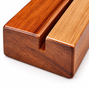 Porte-cartes de visite en bois naturel pour bureau, portable, pour réunions, événements de réseautage, organisateur de cartes de visite pour bureau, présentoir de bureau - Product Image 6