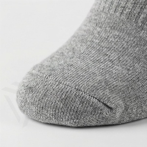 Crew <b>Socks</b> Solid Gray 100% Cotton Breathable Knitted Regular Fit Adult Autumn Casual Daily Wear - Product Image 6
