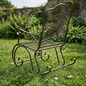 Modern European Antique Outdoor Wrought Iron Weather-Resistant Patio <b>Bench</b> Custom Double Seater - Product Image 4