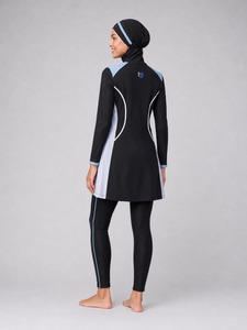 Ensemble de maillot de bain islamique modeste pour femmes, burkini à manches longues, tenue de natation couvrante, ensemble de bikini modeste - Product Image 4