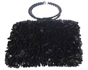 Handmade <b>Black</b> Sequin Beaded Evening Handbag Luxury Designer Party Purse Elegant Cocktail <b>Clutch</b> <b>Bag</b> Stylish <b>Wedding</b> Evening <b>Bag</b> - Product Image 1