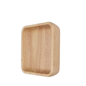 Bol en bois d'acacia massif de forme carrée, décoratif et sculpté, artisanat indien. - Product Image 1
