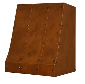 Hotte de cuisine rectangulaire en cuivre sur mesure, style cheminée, double étage, design rustique, faite à la main - Product Image 4