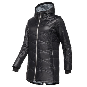 Veste longue matelassée pour femme, design personnalisé, respirante, avec capuche et fermeture éclair, imperméable pour l'hiver - Product Image 3