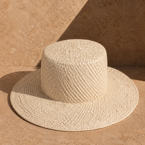 Sombrero de Sol Ecológico de Lontar Natural con Diseño Sólido, Bordado a Mano, Estilo Dobby, Unisex, para Playa, Pesca, Viajes y Actividades al Aire Libre - Product Image 1